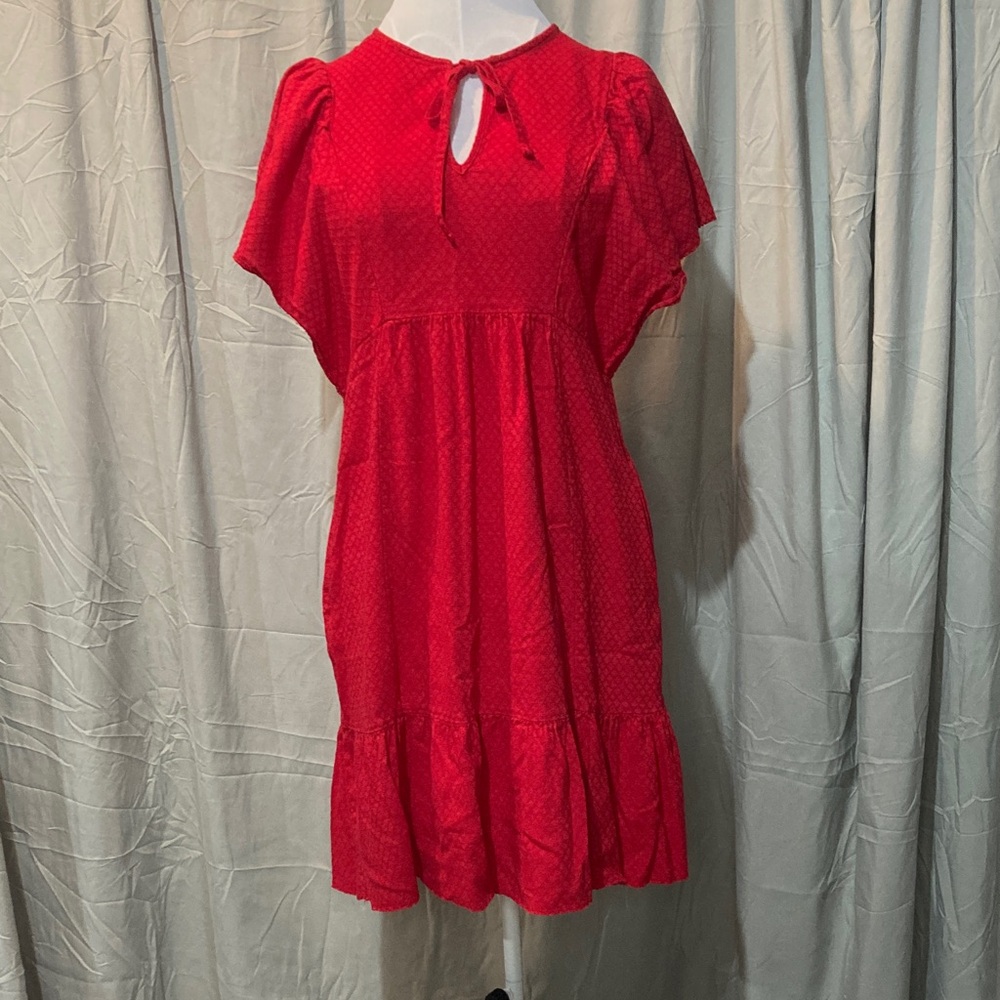 Knox Rose Vibrant Red Textured Dress